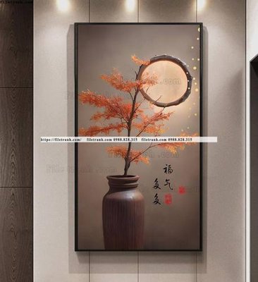 File gốc tranh binh hoa va cay mat trang toi gian 515 (bản quyền) cho in ấn