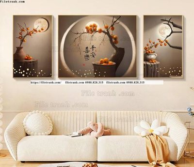 Tệp tin gốc tranh bo 3 binh hoa kieu moi hien dai 505 (chất lượng cao) tranh bo 3 binh hoa kieu moi hien dai 505