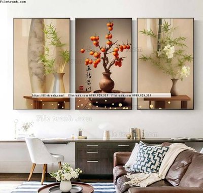 Ảnh mô tả file gốc in mica tranh bo 3 binh hoa kieu moi hien dai 510