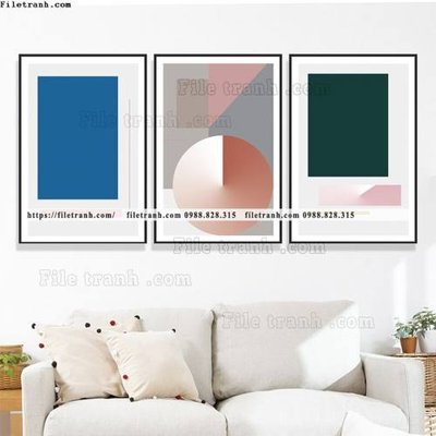 Hình ảnh file gốc tranh bo 3 tam hinh hoc truu tuong 507 cho in UV