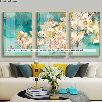 File tranh in tráng gương tranh bo 3 tam pha le guong 501 (siêu nét)