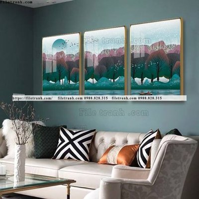 Download file gốc tranh bo 3 tam pha le guong 506 (in lụa) cao cấp