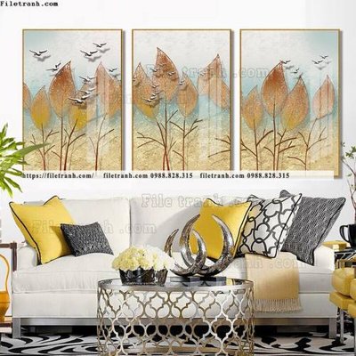 Tải file gốc tranh bo 3 tam pha le guong 523 (bản PSD) còn layer