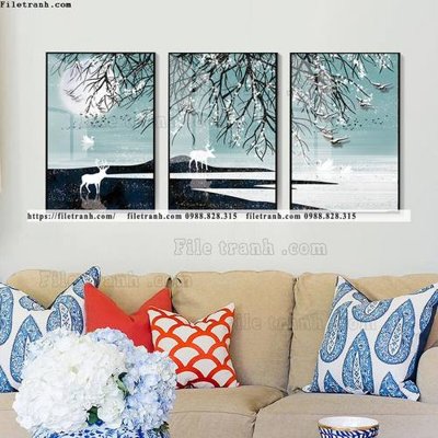 File in ấn tranh bo 3 tam pha le guong 529 (bản gốc) cao cấp