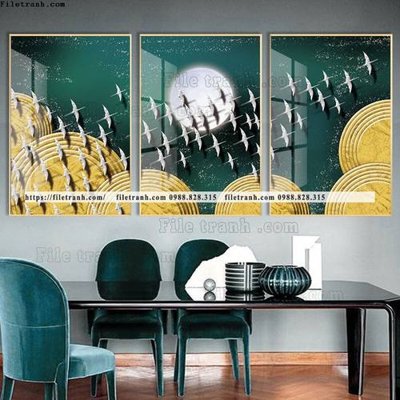 File in trần tranh bo 3 tam pha le guong 536 (bản gốc) phong cảnh