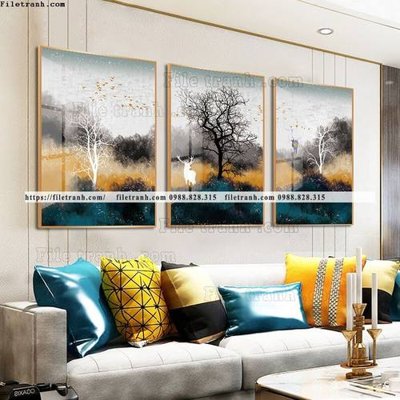 Hình ảnh file gốc tranh bo 3 tam pha le guong 538 (chất lượng cao)