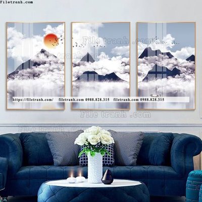 File in mica tranh bo 3 tam pha le guong 554 (ảnh gốc) đẹp