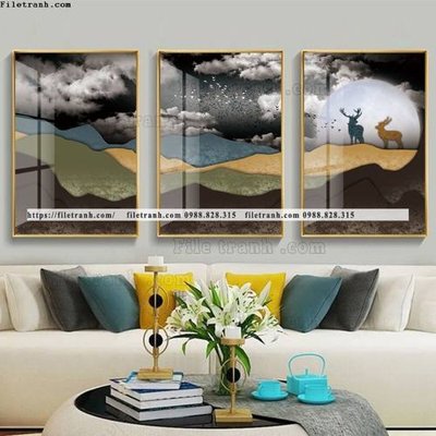 File PSD tranh bo 3 tam pha le guong 605 (gốc) tách lớp chi tiết