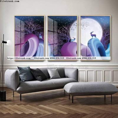 Mua file gốc tranh bo 3 tam pha le guong 639 (in ấn) tại Filetranh.com