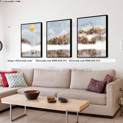 File in mica tranh bo 3 tam pha le guong 652 (bản gốc) sắc sảo