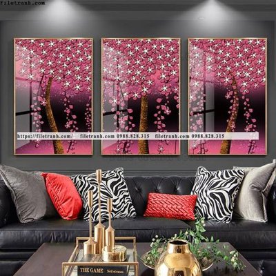 File in ấn tranh bo 3 tam pha le guong 664 (bản gốc) sắc nét