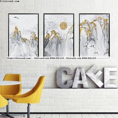 File PSD tranh bo 3 tam pha le guong 679 (gốc) tách lớp chi tiết