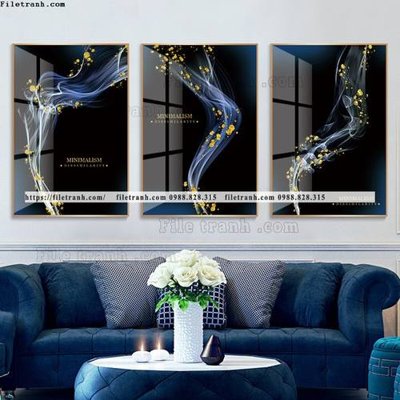 File in trần tranh bo 3 tam pha le guong 735 (bản gốc) hoa văn