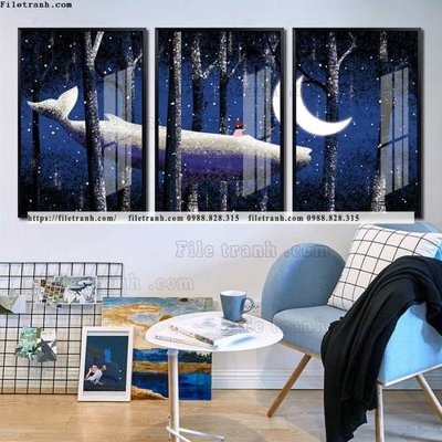 File gốc tranh bo 3 tam pha le guong 760 (in lụa) tranh thuận buồm