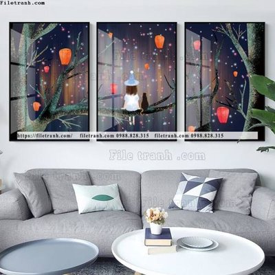 File in mica tranh bo 3 tam pha le guong 796 (bản gốc) sắc sảo