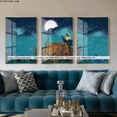 File in mica tranh bo 3 tam pha le guong 838 (bản gốc) siêu trong