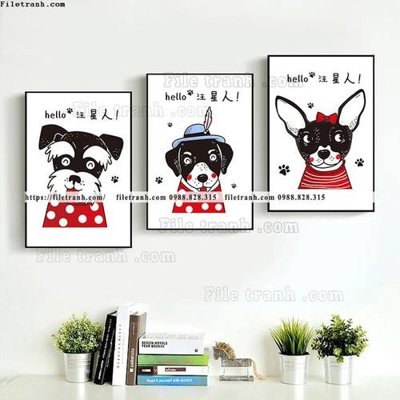 File tranh tranh bo 3 tranh hoat hinh tre em ngho nghinh 513 (ảnh gốc) sắc nét hoàn hảo