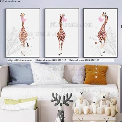 Tải file gốc tranh bo 3 tranh hoat hinh tre em ngho nghinh 539 dùng cho in ấn