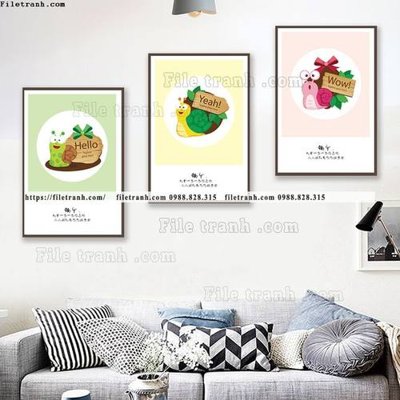 File gốc tranh bo 3 tranh hoat hinh tre em ngho nghinh 542 (PNG) không nền chất lượng