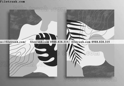 Chi tiết file ảnh tranh bo toi gian hien dai in canvas khach san 115 sắc nét