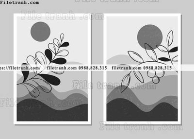 File gốc tranh bo toi gian hien dai in canvas khach san 121 (in mica) trang trí