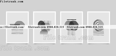 File in trần tranh bo toi gian hien dai in canvas khach san 172 (file gốc) hoa văn 3D