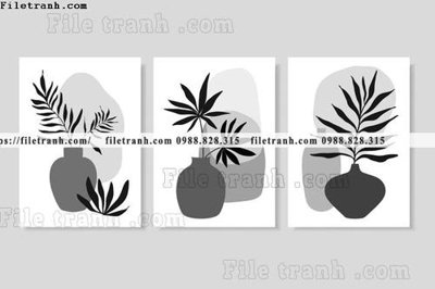 File in trần tranh bo toi gian hien dai in canvas khach san 207 (bản gốc) 5D