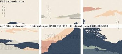 File ảnh tranh bo truu tuong trung quoc 1503 (gốc) in decal dán tường