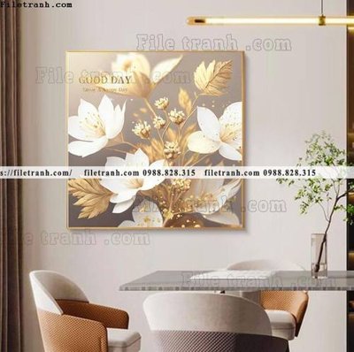 File tranh gốc tranh bong hoa vuong nha hang 502 (bản quyền) độc đáo