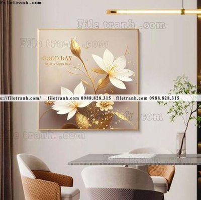 File ảnh tranh bong hoa vuong nha hang 503 (gốc) in biển hiệu
