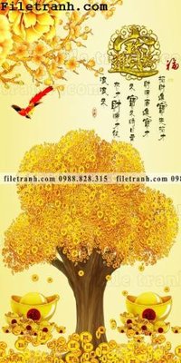 File gốc tranh cay tien hoa mai tai loc 135 (vector) cho in ấn