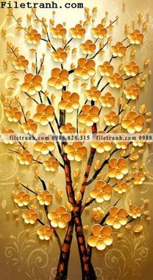 File in trần tranh cay tien hoa mai tai loc 138 (bản gốc) mây trời