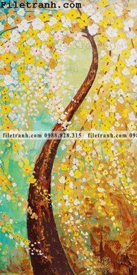 Tải file tranh cay tien hoa mai tai loc 142 (PSD) cho in tranh 3D