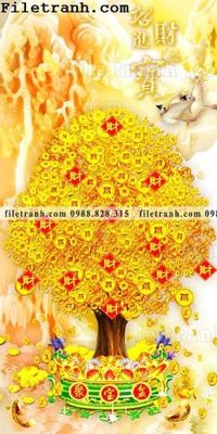 Tải file gốc tranh cay tien hoa mai tai loc 158 (bản PSD) gốc