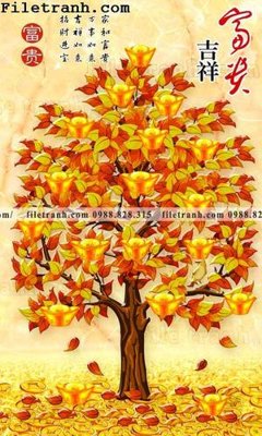 Download file gốc tranh cay tien hoa mai tai loc 163 (in mica) 3D