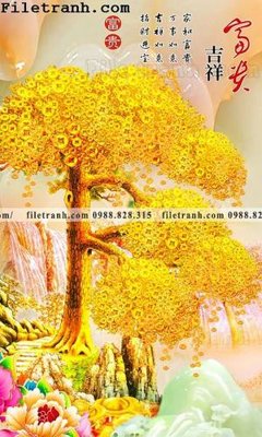 File gốc tranh cay tien hoa mai tai loc 165 (PNG) trong suốt (transparent)