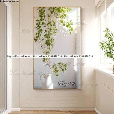 File tranh gốc PSD tranh cay xanh tuoi va co day leo 517 còn nguyên layer