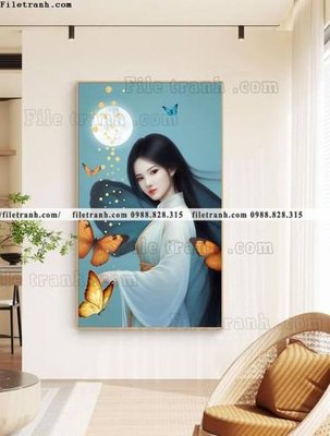 Tải file tranh chan dung co gai truu tuong 506 (gốc) in nhanh