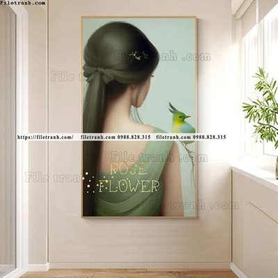 File PSD tranh chan dung co gai truu tuong 518 (bản gốc) đã tách nền