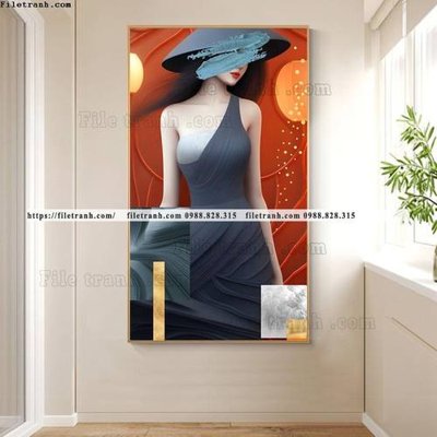 File tranh PSD tranh chan dung co gai truu tuong 531 chất lượng cao