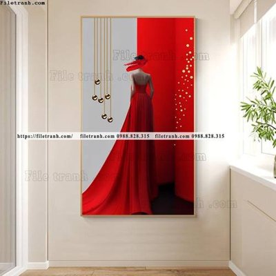 File tranh tranh chan dung co gai truu tuong 532 (gốc) in trên kính