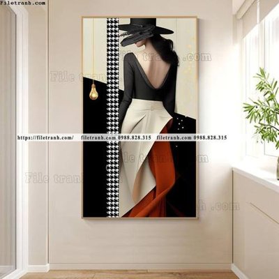 Chi tiết file tranh tráng gương tranh chan dung co gai truu tuong 539 (ảnh gốc)