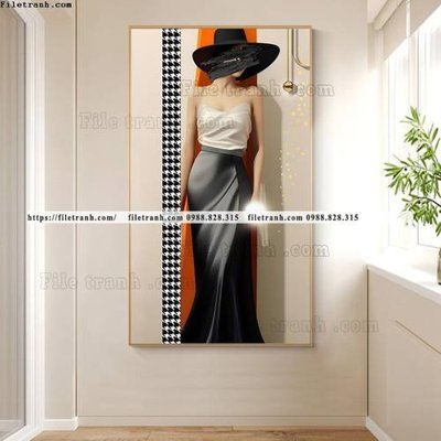 Tải file tranh chan dung co gai truu tuong 541 (gốc) làm tranh treo tường