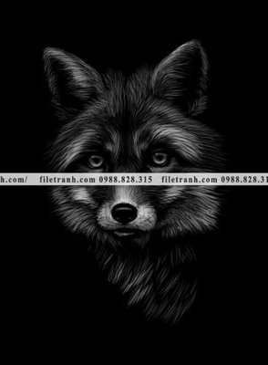 File gốc tranh chan dung dong vat den trang 1503 (chuẩn màu) cho in offset