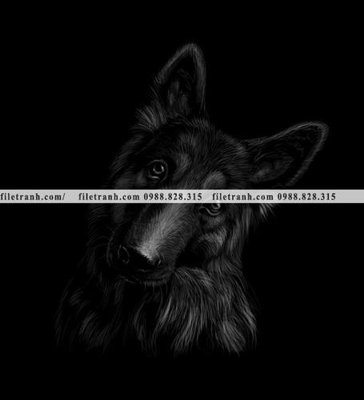 File gốc tranh chan dung dong vat den trang 1512 (bản quyền) cho in ấn