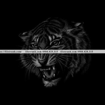 File gốc tranh chan dung dong vat den trang 1539 (PNG) nền trong suốt