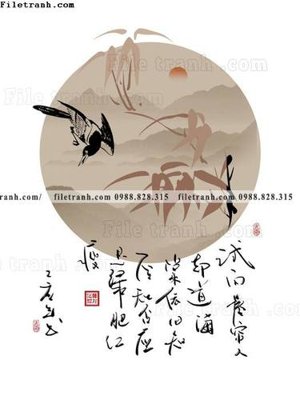 File gốc in ấn tranh chu thu phap trung quoc333 chuẩn màu CMYK