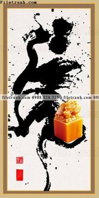 File ảnh tranh chu thu phap trung quoc404 (gốc) in decal dán tường