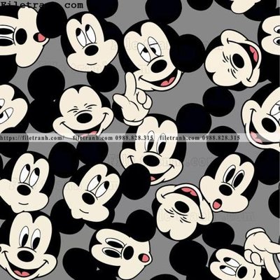 File in mica tranh chuot mickey 109 (bản gốc) làm vách ngăn