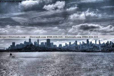 File gốc tranh chup anh thanh pho dang ngang 319 (in lụa) tranh phong thủy